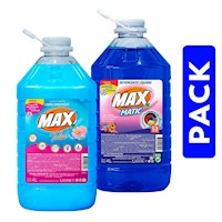 Pack Detergente Líquido Max 4Lt + Suavizante Libre Enjuague Floral Max 4 Lt